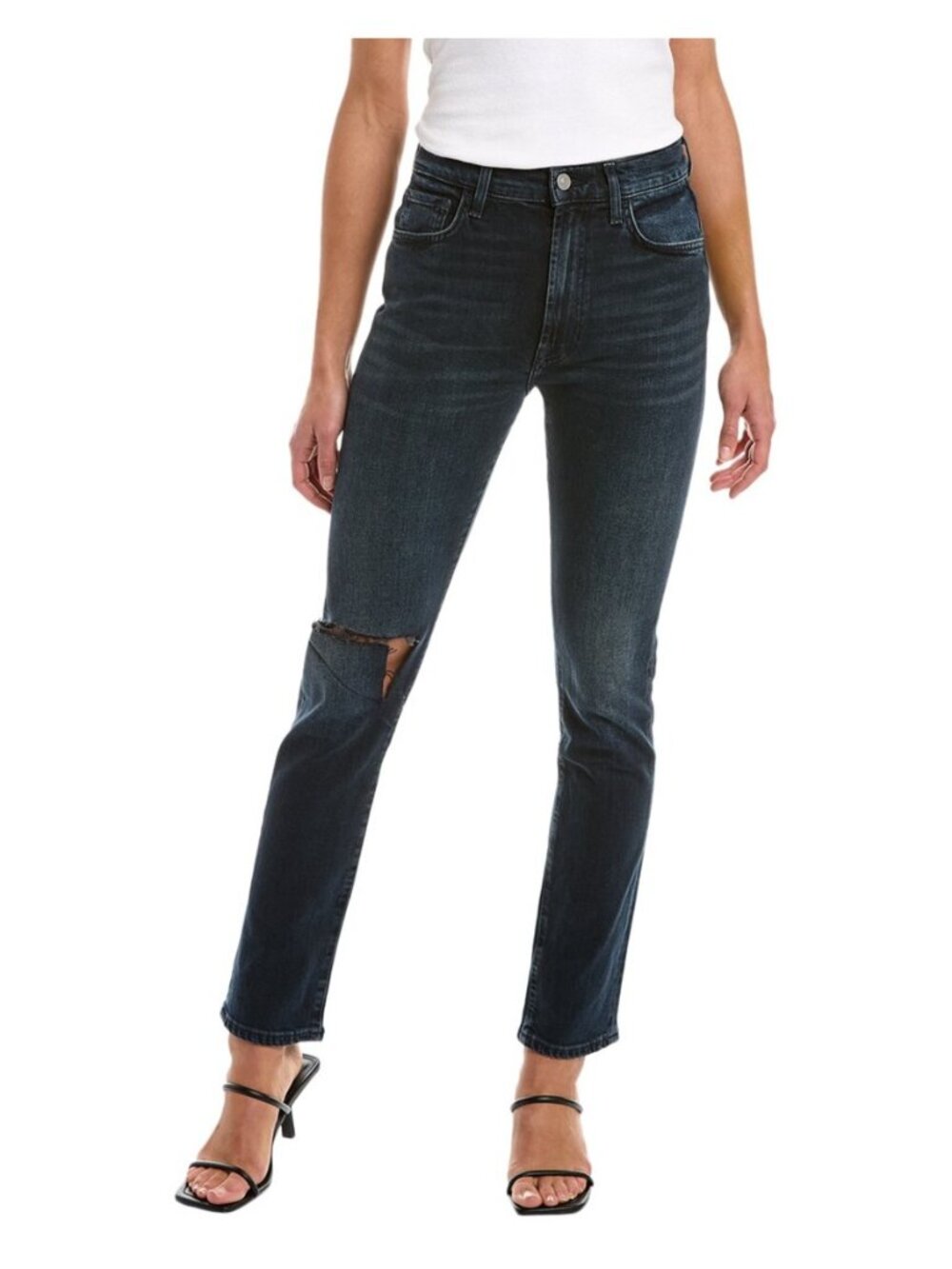 7 For All Mankind Easy Slim Jeans Sunbeam SE1 Distressed Size 26 NWT